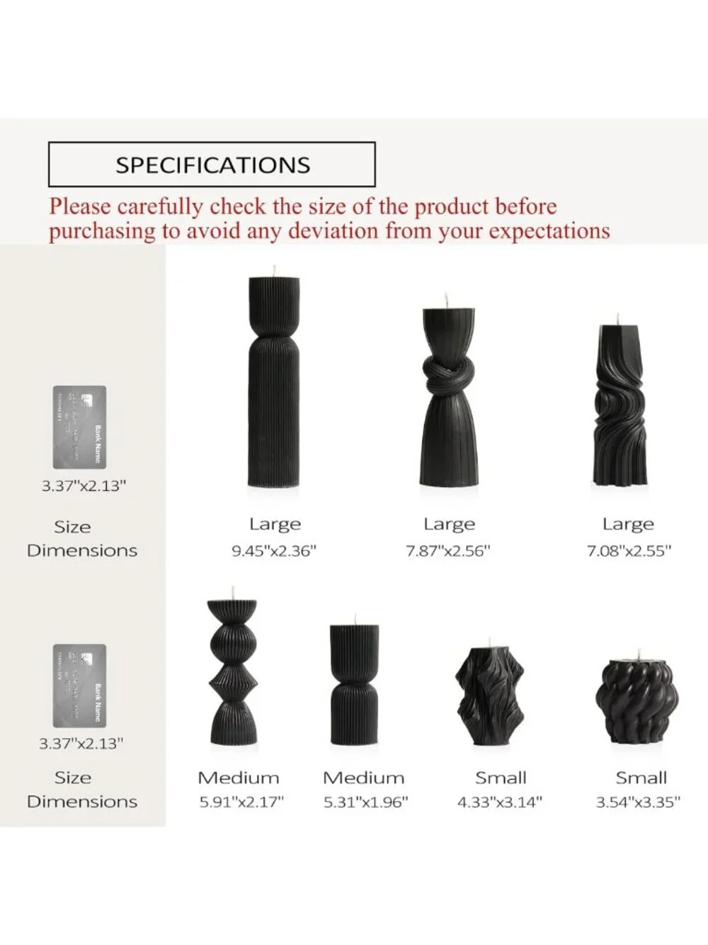 7-Pack Ribbed Soy Wax Pillar Candles - Aesthetic Home Decor & Gift Set